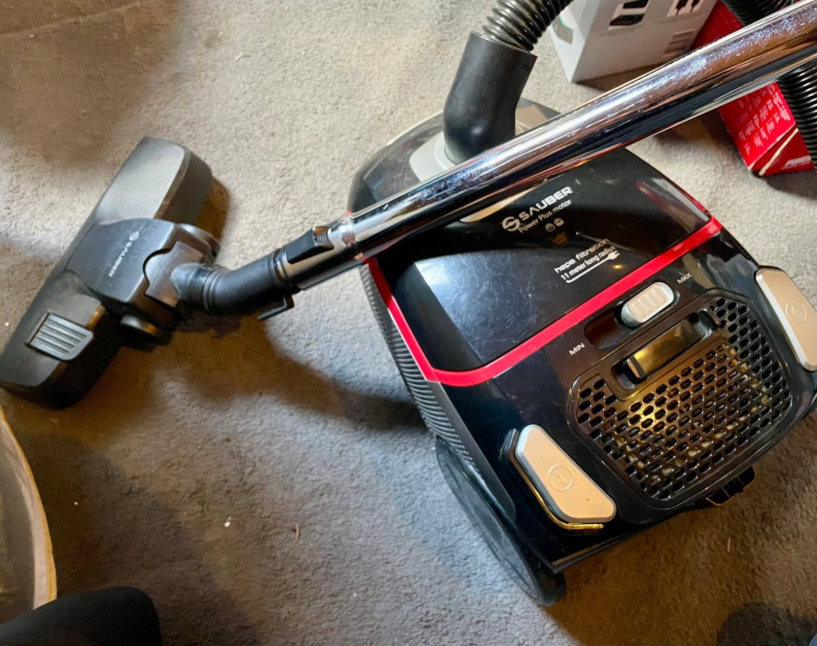 Sauber V20 Power Plus stofzuiger, Witgoed en Apparatuur, Stofzuigers, Ophalen of Verzenden, Gebruikt, Stofzak, Minder dan 1200 watt