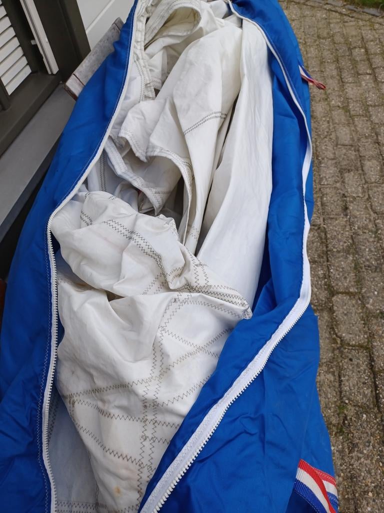 Grootzeil doorgelat, Ophalen of Verzenden, Gebruikt, Grootzeil, Minder dan 15 m²