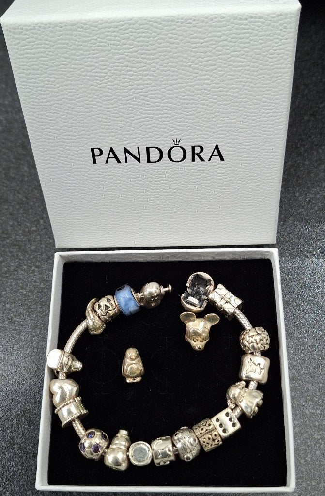 Originele opandora armband met originele bedels, Sieraden, Tassen en Uiterlijk, Armbanden, Verzenden, Zo goed als nieuw, Met bedels of kralen