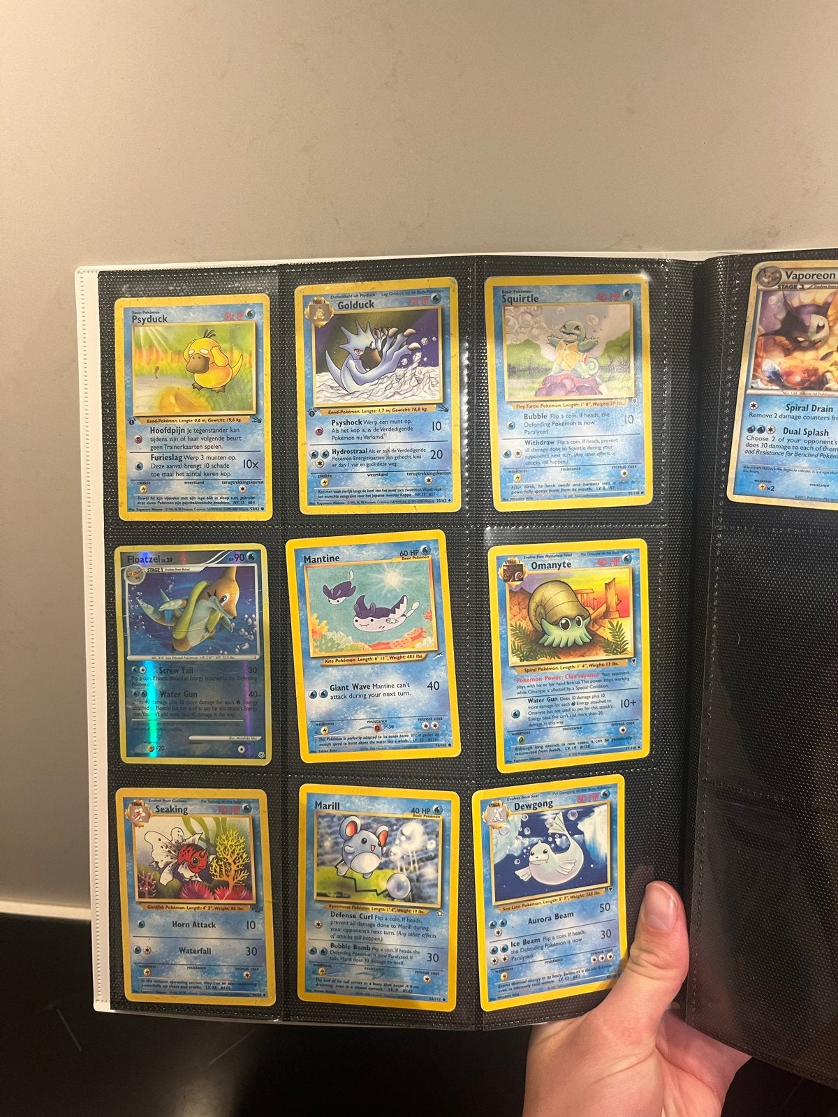 Vintage Pokémon Kaarten Set: Magikarp, Squirtle, Psyduck, Ophalen of Verzenden, Gebruikt, Meerdere kaarten