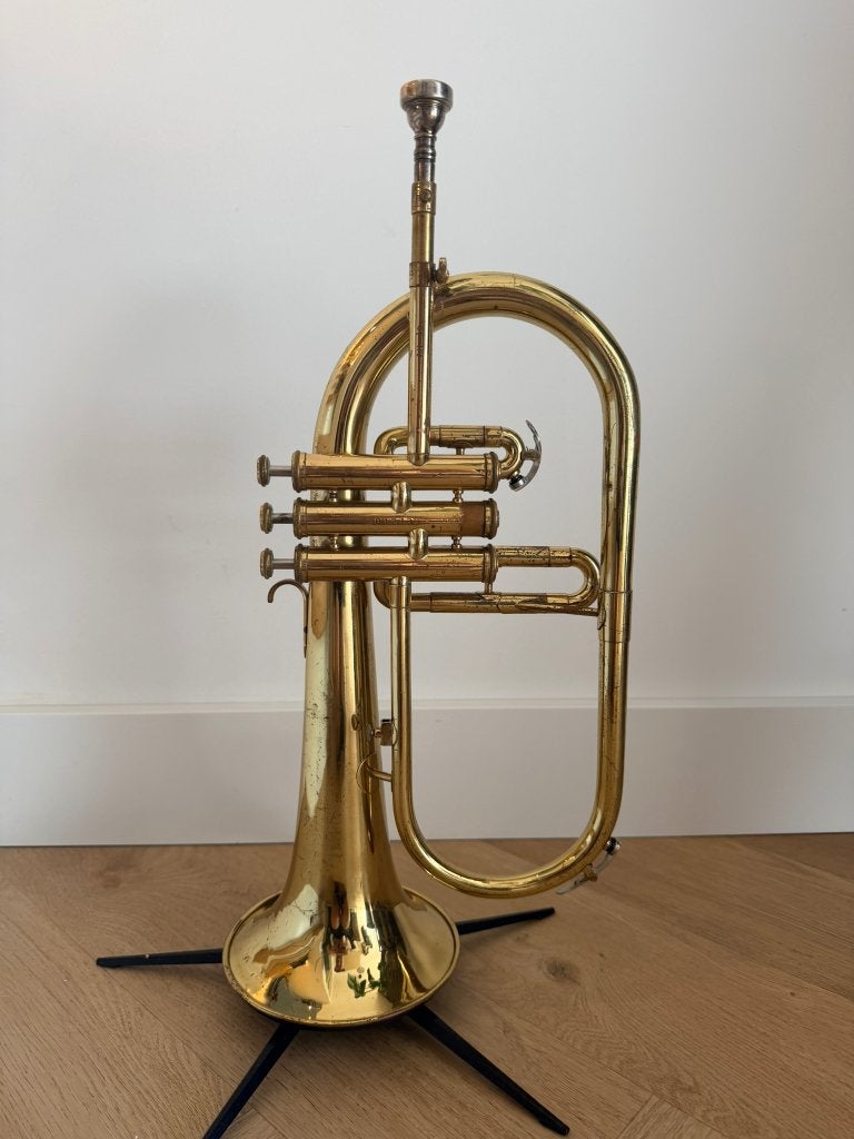 F.E. Olds NL-12 Bugel / Flugelhorn – Vintage, Muziek en Instrumenten, Blaasinstrumenten | Trompetten, Ophalen, Gebruikt, Overige typen