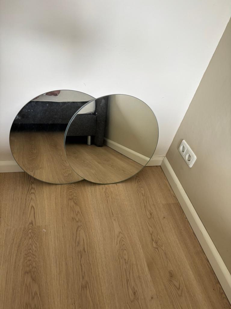 Ronde spiegels - diameter 50 cm, Ophalen, Rond, 50 tot 75 cm, Minder dan 100 cm