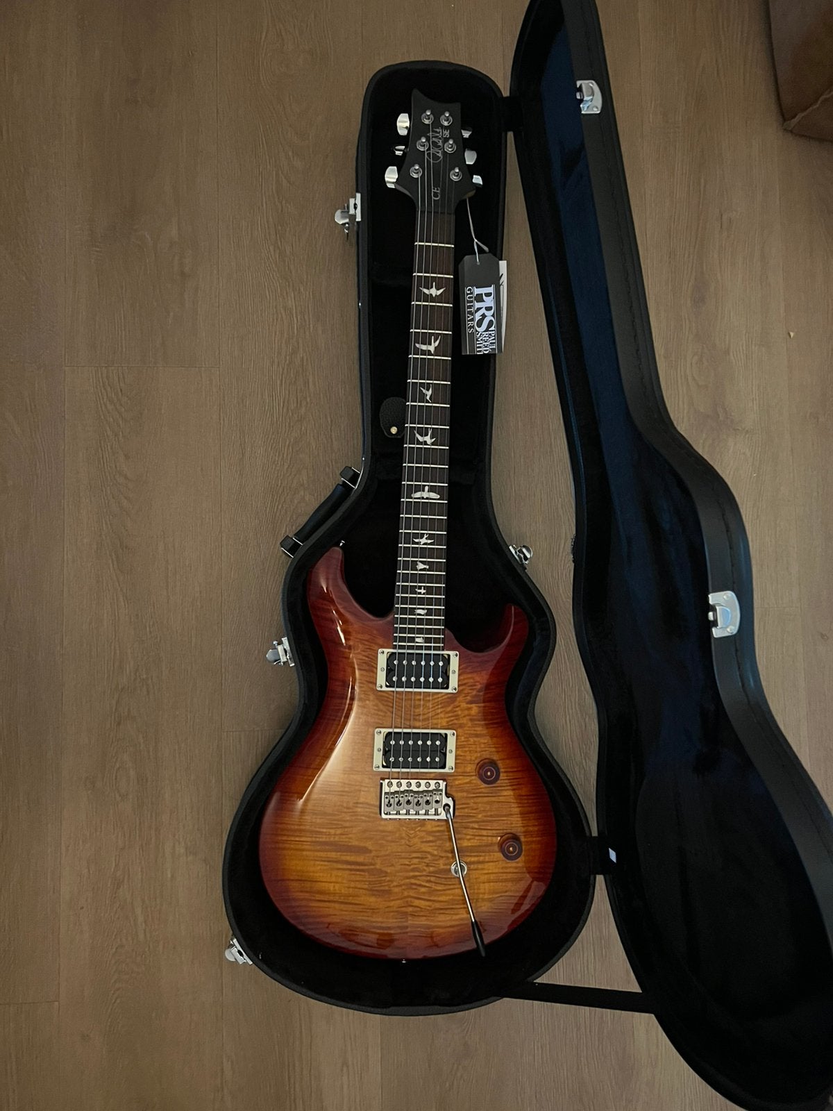 PRS SE CE24 vintage sunburst + koffer, Ophalen, Zo goed als nieuw