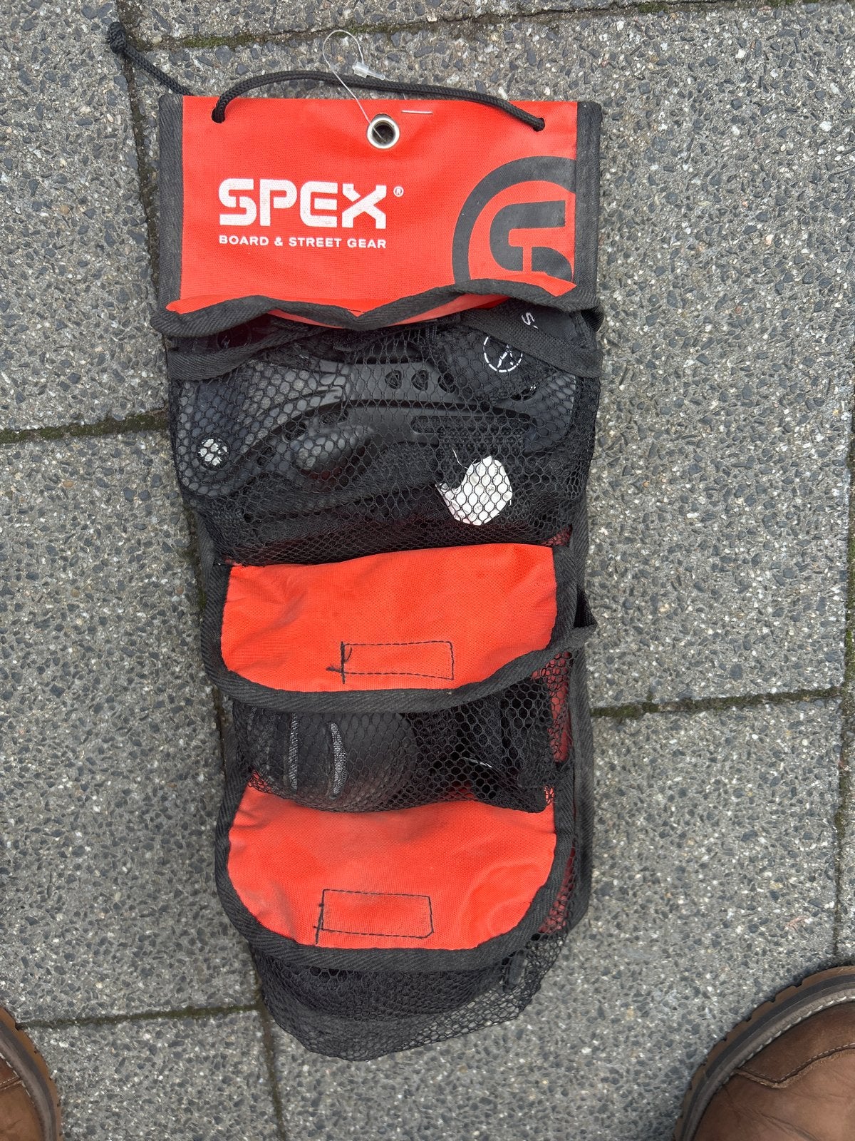 Spex Beschermset voor Skateboarden/Steppen - Zwart/Oranje, Ophalen, Gebruikt, Bescherming