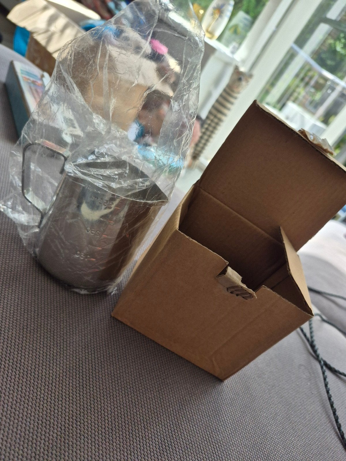 Roestvrijstalen maatbeker met handvat - 350ml, Overige typen, Ophalen of Verzenden, Metaal, Overige merken