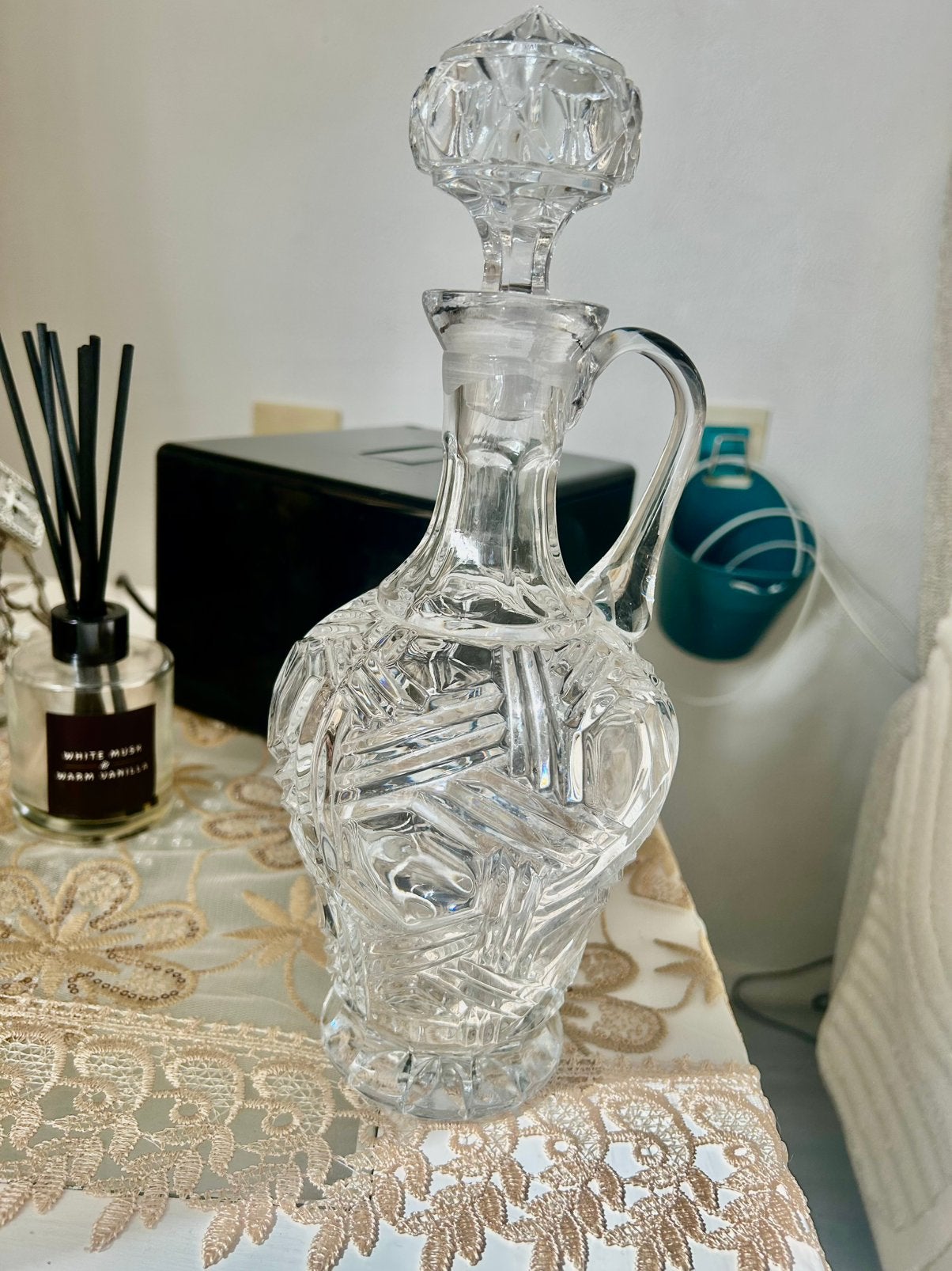 Elegante kristallen karaf – stijlvol en tijdloos, Ophalen of Verzenden