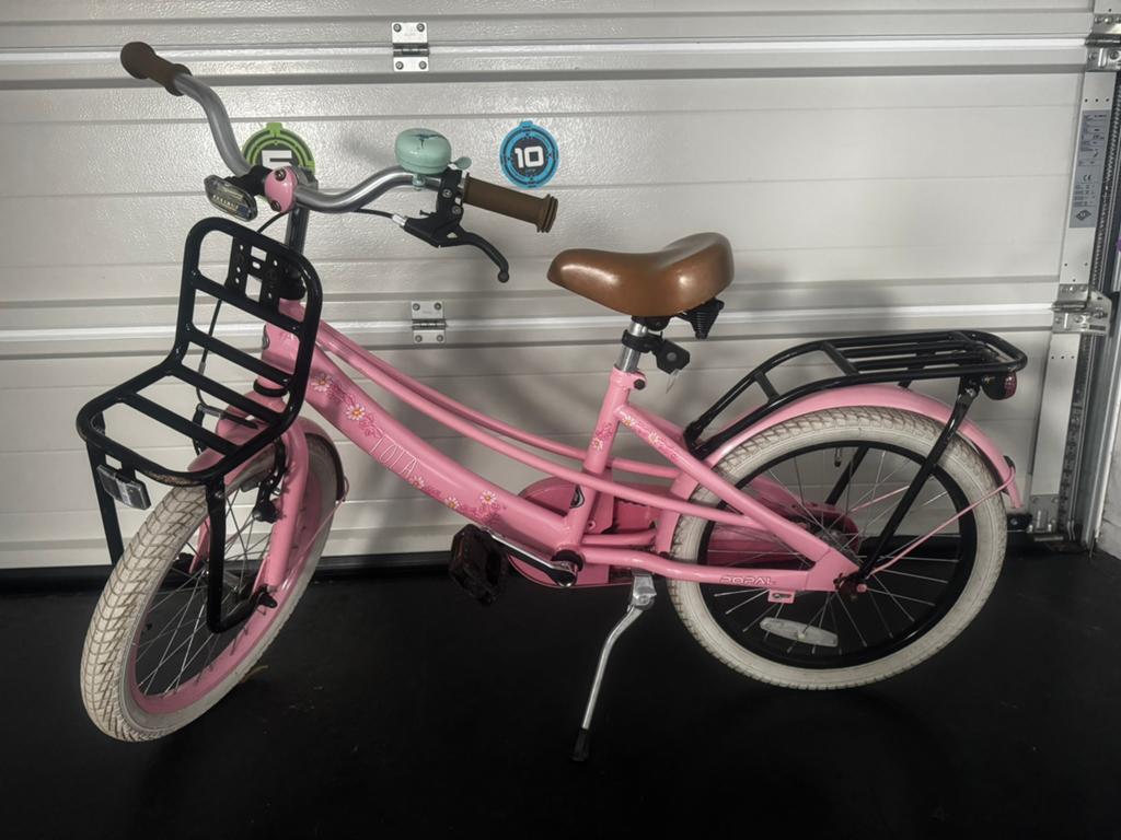 Prachtige Roze Popal Lola Meisjesfiets (18 inch), Ophalen, Zo goed als nieuw, 26 inch of meer, Handrem
