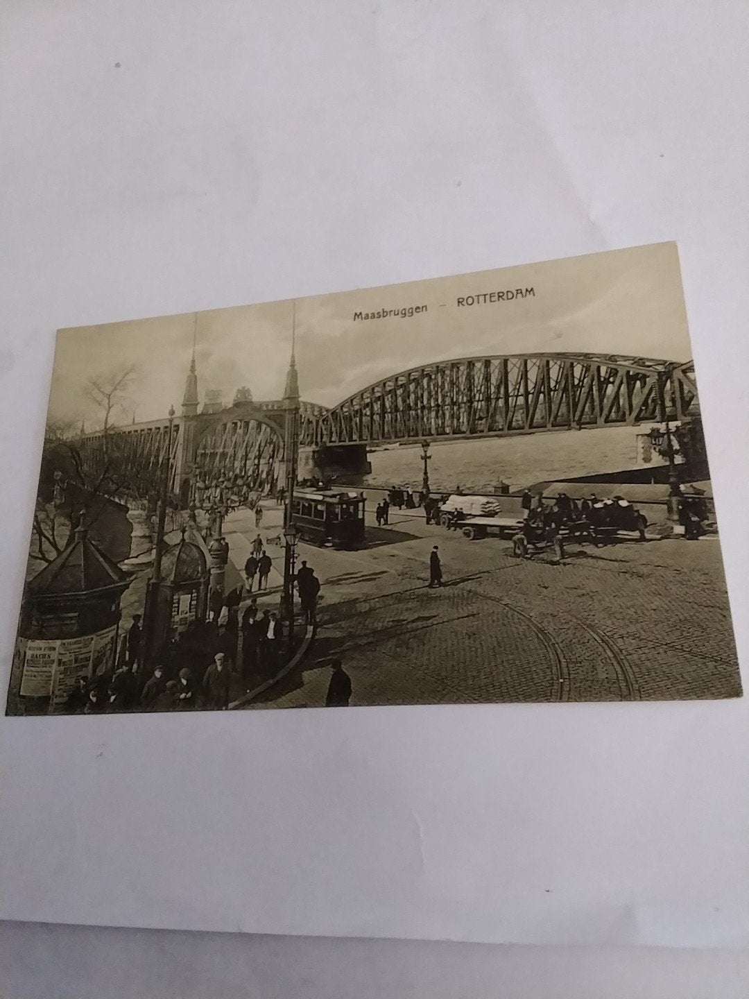 Oude Ansichtkaart Maasbruggen Rotterdam (voor 1920), Verzamelen, Ophalen of Verzenden