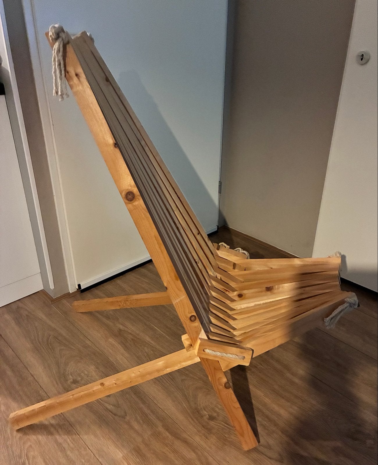 Natuurlijke houten inklapbare vouwstoel voor de tuin, Tuin en Terras, Tuinstoelen, Ophalen, Gebruikt, Hout, Inklapbaar