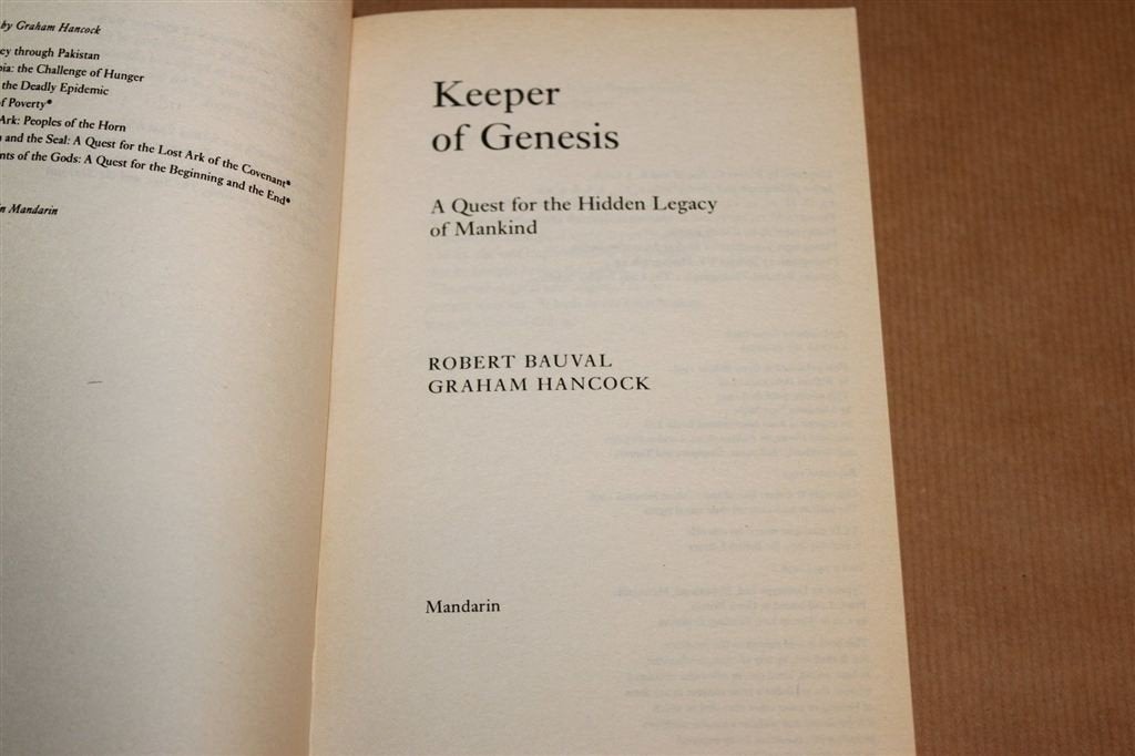 Keeper of Genesis — Sfinx en Piramides van Gizeh, Ophalen of Verzenden, Gelezen, Overige onderwerpen, Achtergrond en Informatie