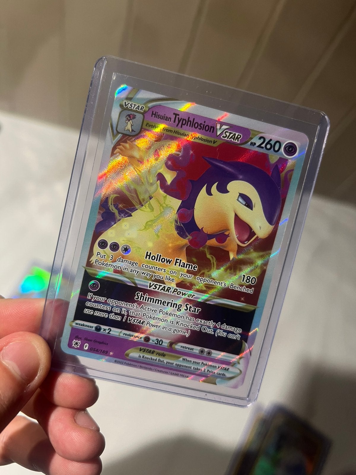 Pokemon kaart Typhlosion VSTAR #054, Ophalen of Verzenden, Zo goed als nieuw