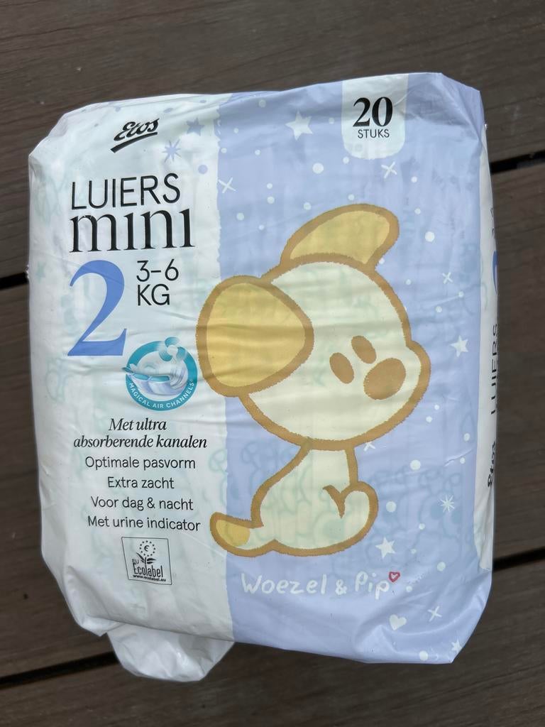 Etos Luiers Mini Maat 2 (3-6 kg) - Nieuw Pak (20 stuks), Ophalen, Nieuw