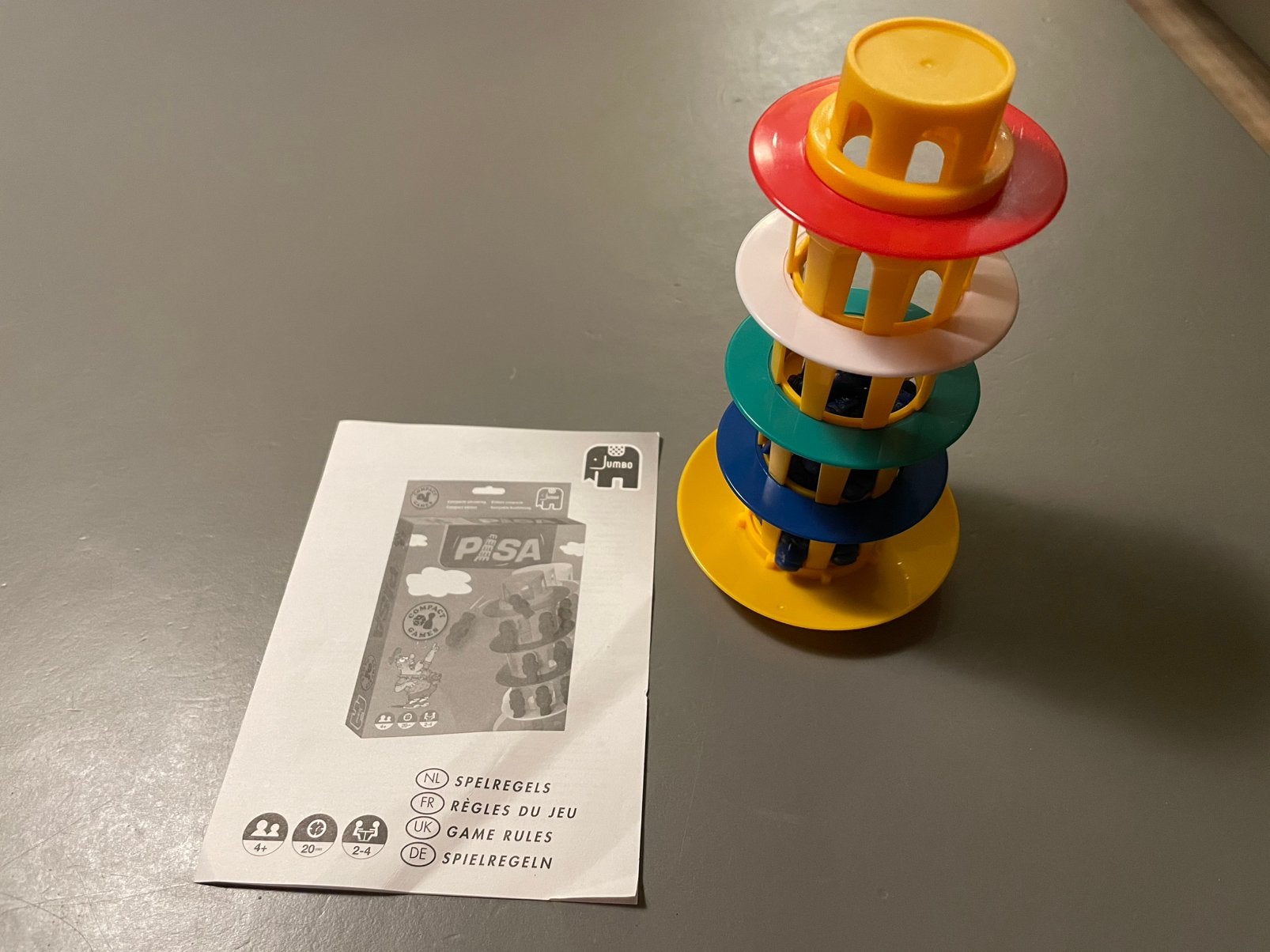Jumbo Toren van Pisa Compact Reisspel, Ophalen, Zo goed als nieuw