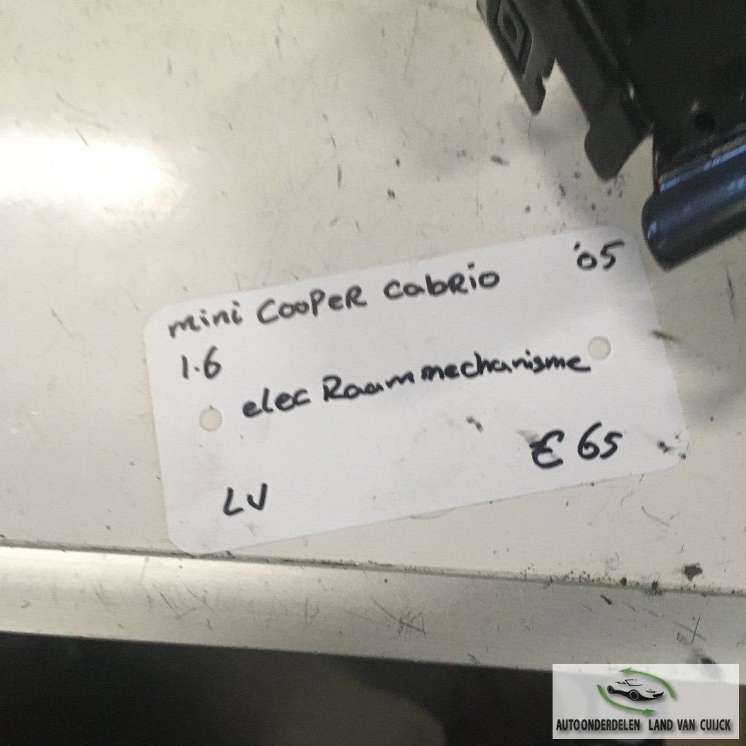 Mini Cooper Cabrio 2005 Elektr Raammechanisme Rechtsvoor of, Gebruikt, -, -, Ophalen of Verzenden