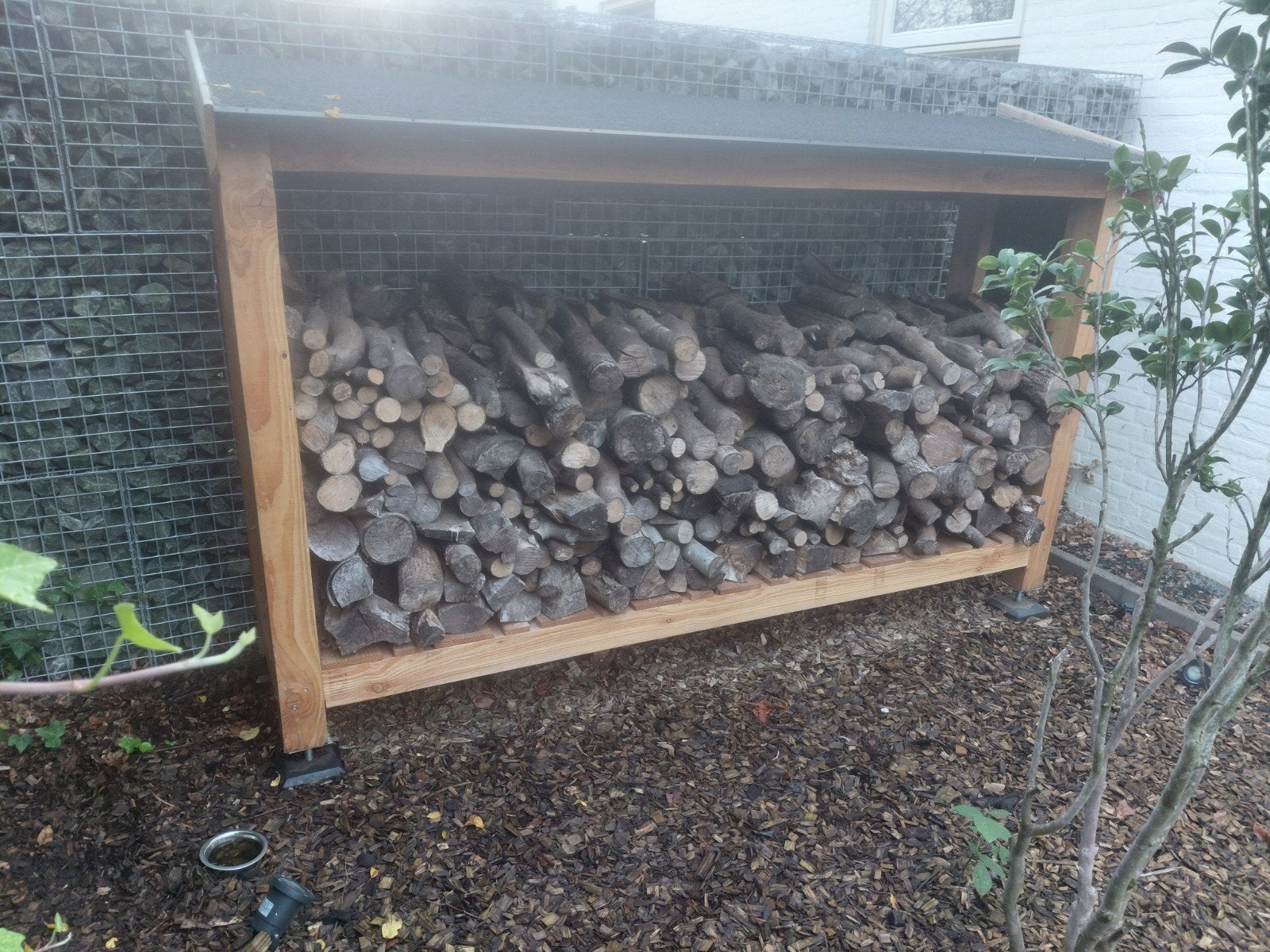 Douglas houtopslag / houthok 250 x 60 x 175 cm – stevig, Minder dan 3 m³, Ophalen, Blokken