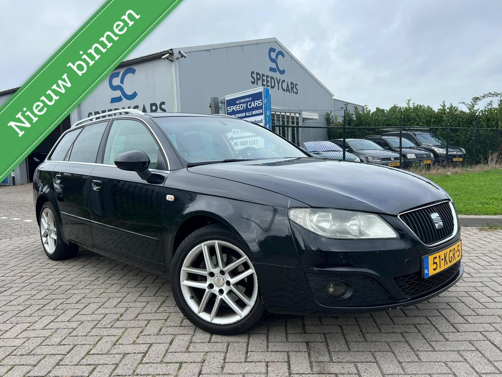 Seat Exeo ST 2.0 TDI Sport Leer Cruise Stoelvw Trekhaak, Auto's, Voorwielaandrijving, Euro 5, 1465 kg, Zwart