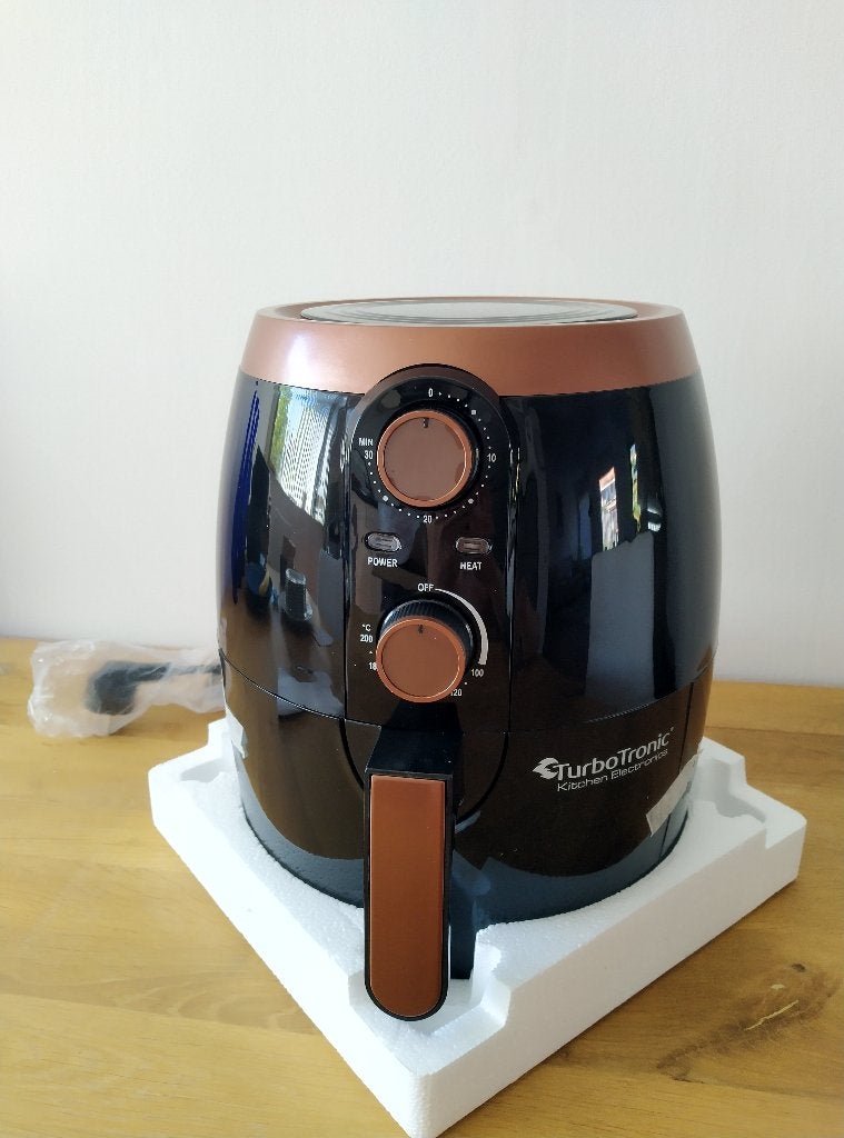 Nieuwe TurboTronic Airfryer 3,5L 1200W retro design, Ophalen, Nieuw, Airfryer, 1500 gram of meer