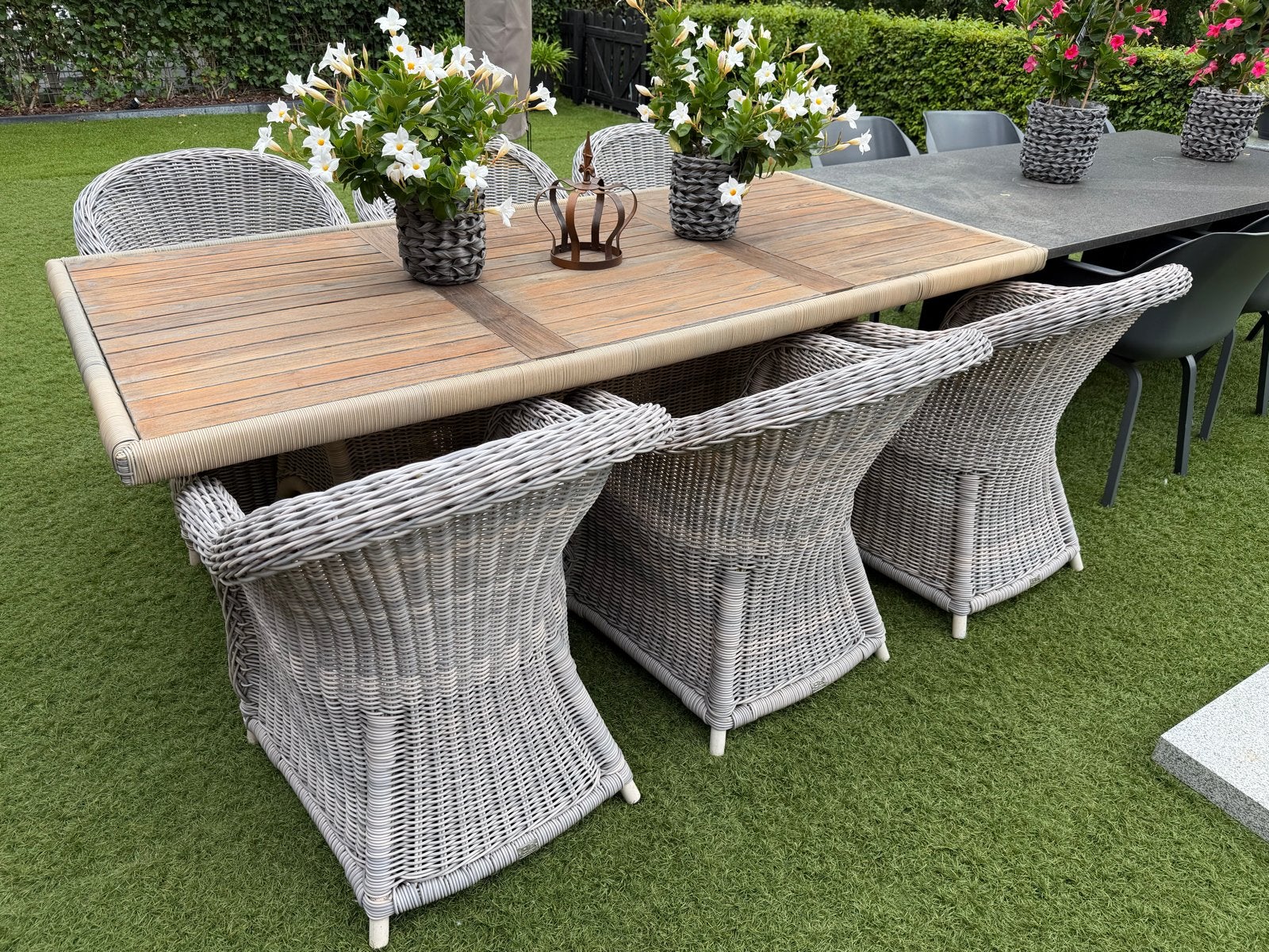 Applebee's tuinset met 6 stoelen en tafel, Tuin en Terras, Eettafel, 6 zitplaatsen, Ophalen of Verzenden, Zo goed als nieuw