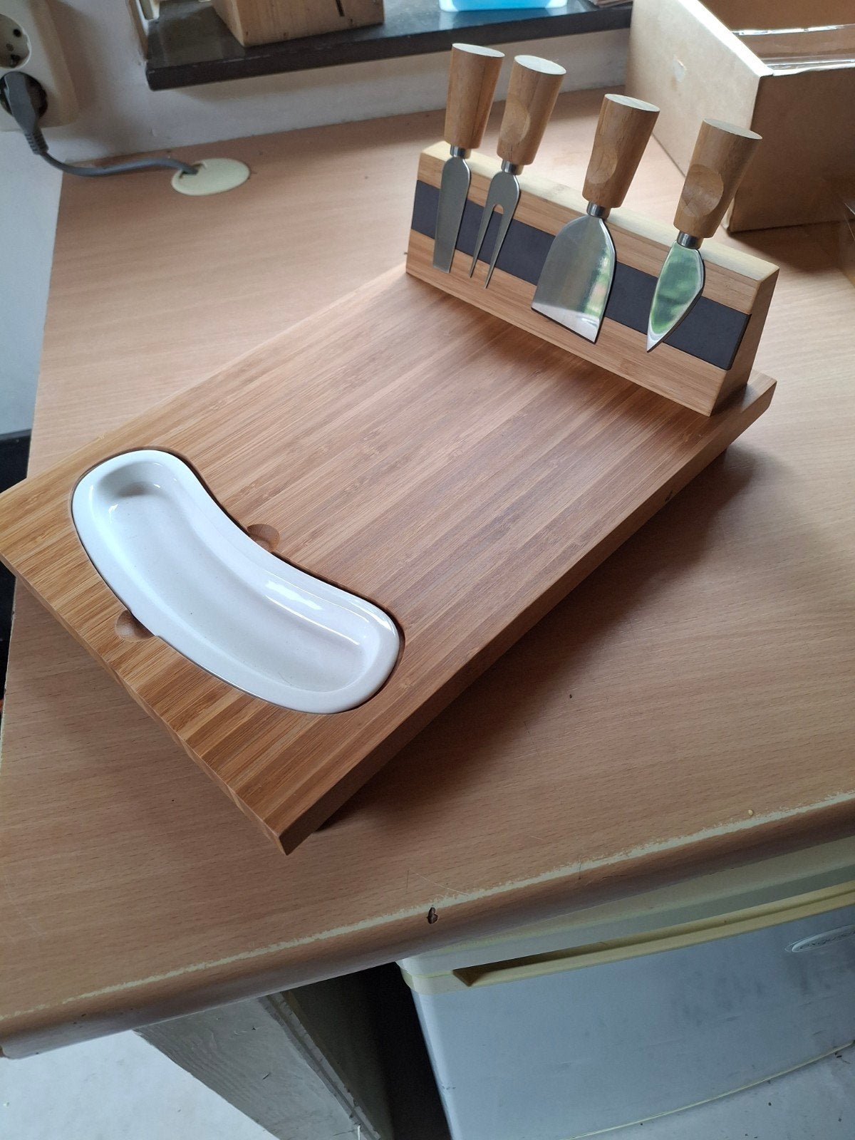 Kaasplank met mesjes, Ophalen, Minder dan 50 cm, Rond, Nieuw