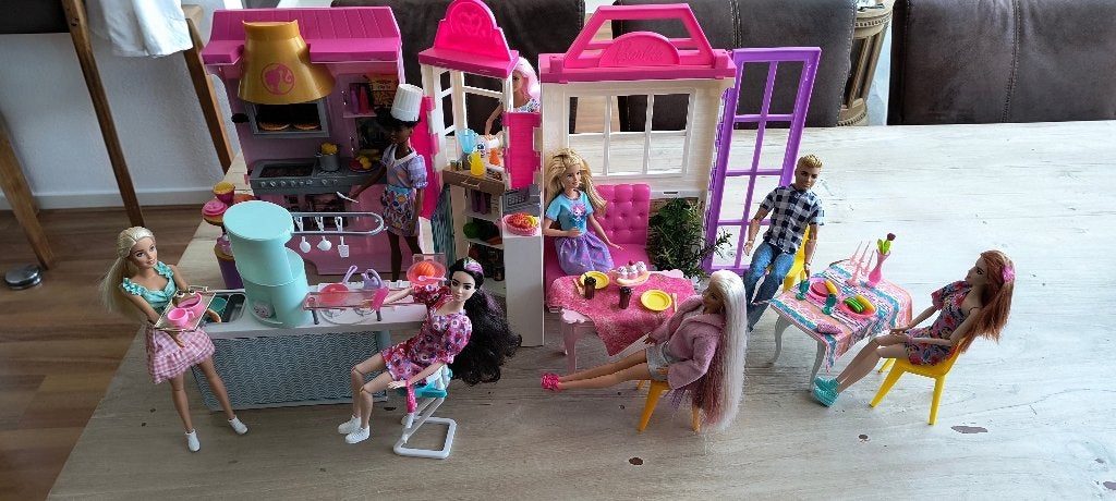 Barbie Restaurant Speelset, Ophalen of Verzenden, Gebruikt, Barbie