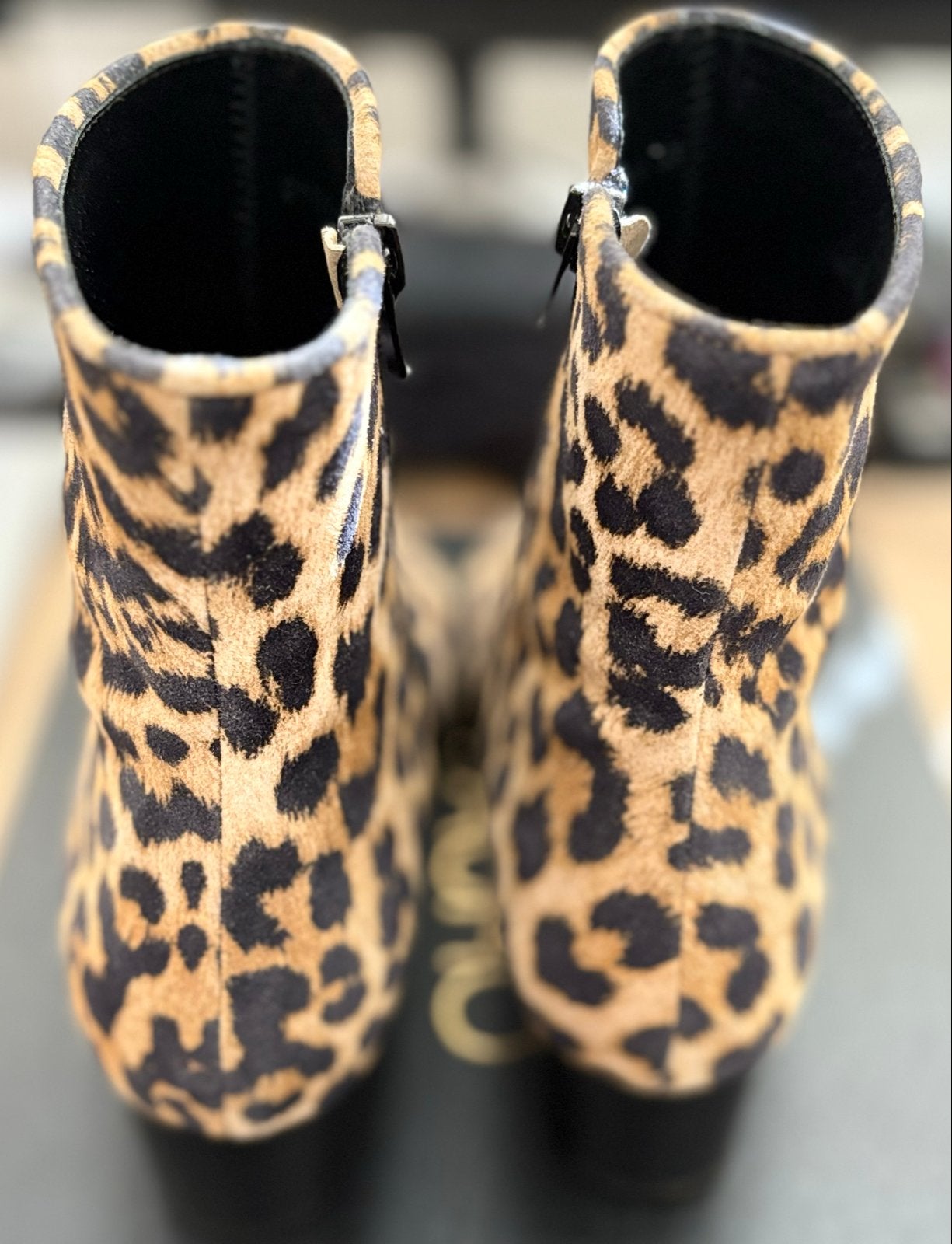 Di Lauro Enkellaarsjes met Luipaardprint - Maat 38, Kleding | Dames, Schoenen, Bruin, Verzenden, Lage of Enkellaarzen, Zo goed als nieuw