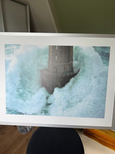 Schilderij Vuurtoren storm, Ophalen, Zo goed als nieuw, Schilderij, 100 tot 125 cm