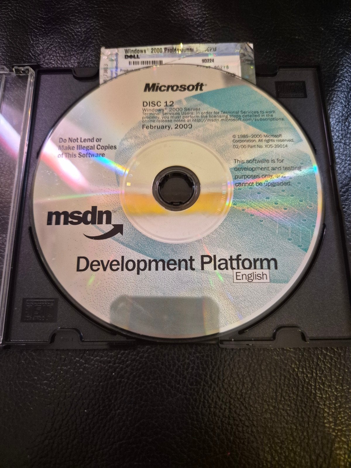 Microsoft Windows 2000 Server Development Platform CD, Computers en Software, Ophalen of Verzenden, Zo goed als nieuw, Windows