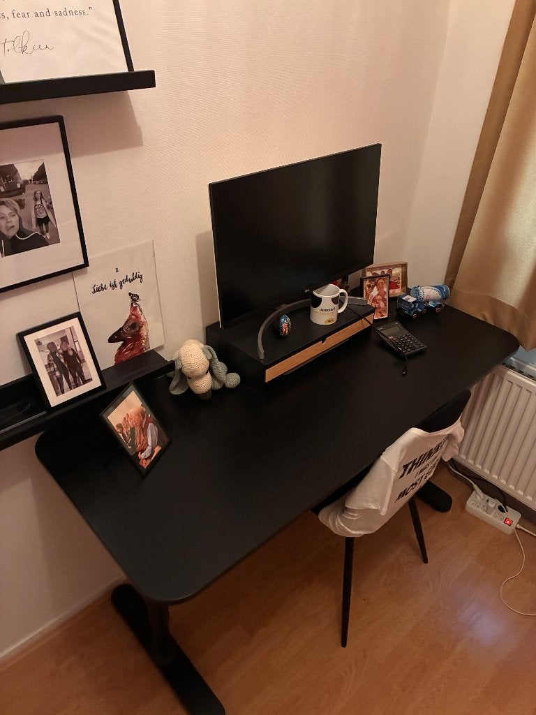 2x IKEA Bekant bureau zwartbruin 160 cm - ook per stuk, Huis en Inrichting, Ophalen, Zwart, 160 cm, In hoogte verstelbaar