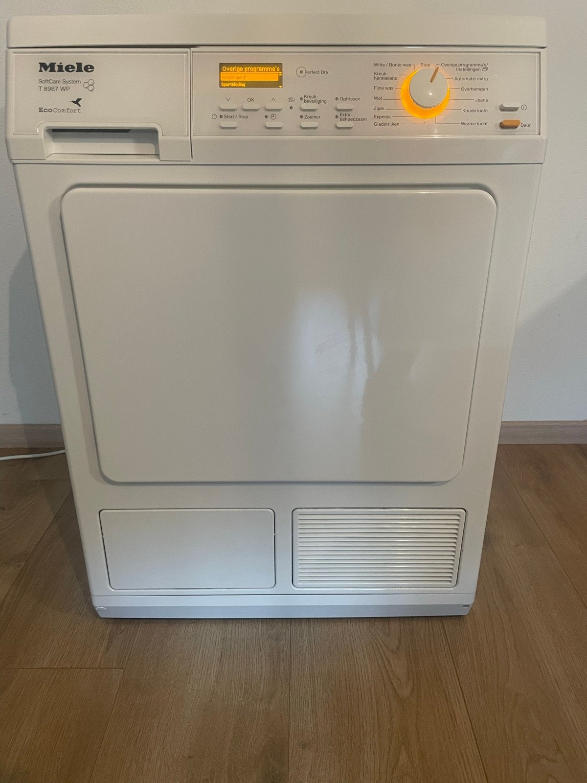 Miele T 8967 WP EcoComfort SoftCare System Warmtepompdroger, Ophalen, 8 tot 10 kg, Zo goed als nieuw, Voorlader