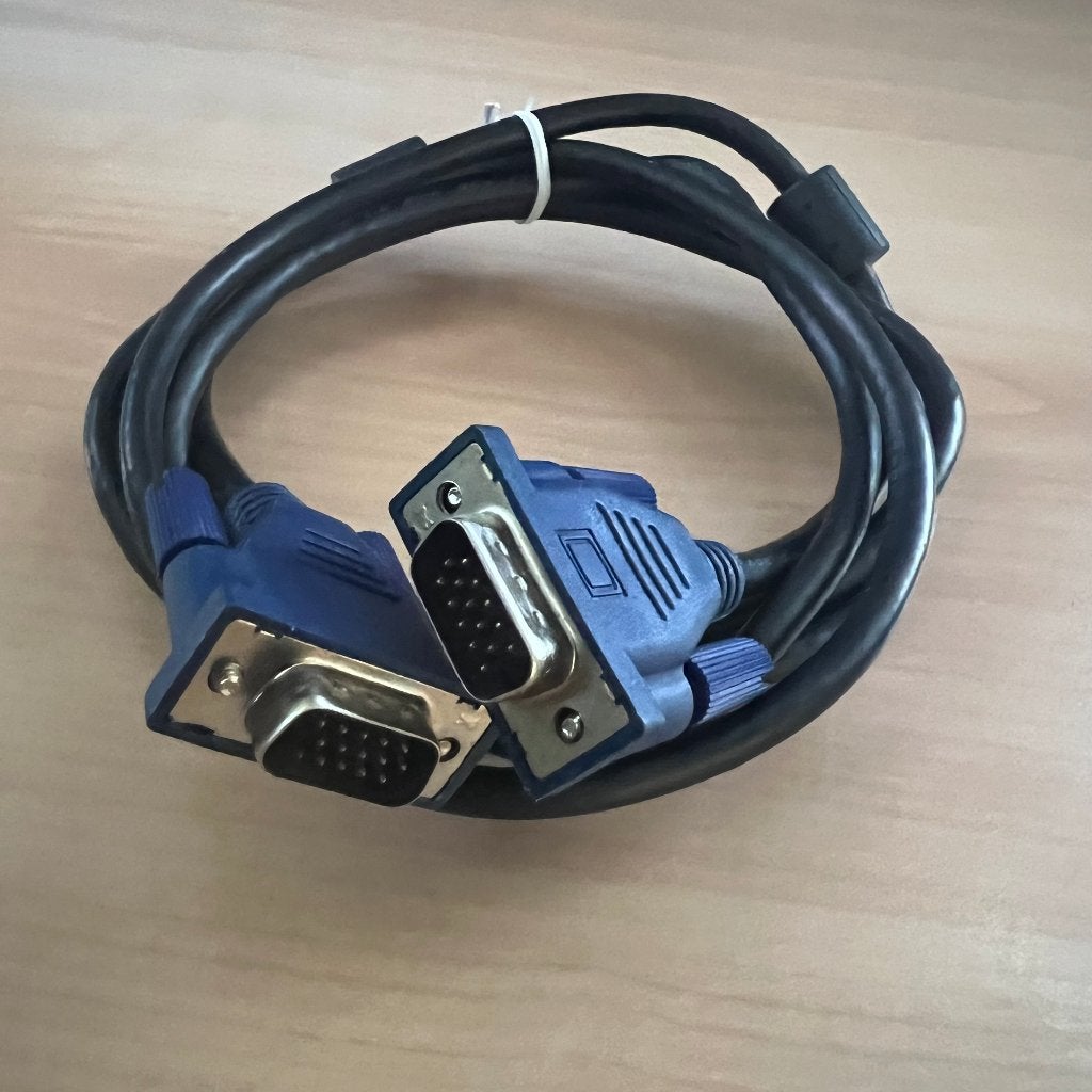 VGA male naar VGA male zwart 1,8-meter computermonitorkabel, Computers en Software, Ophalen of Verzenden