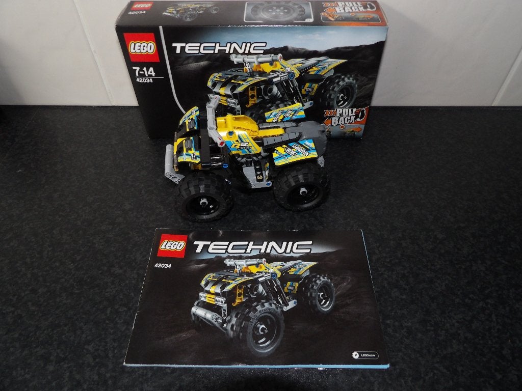 Als nieuw Lego Technic 42034 Quad moter (pull back moter), Compleet, Lego, Ophalen of Verzenden, Zo goed als nieuw