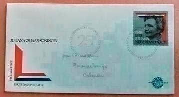 FDC E127 Koningin Juliana 1973 NL beschreven, Postzegels en Munten, Postzegels | Eerstedagenveloppen, Ophalen of Verzenden, Nederland