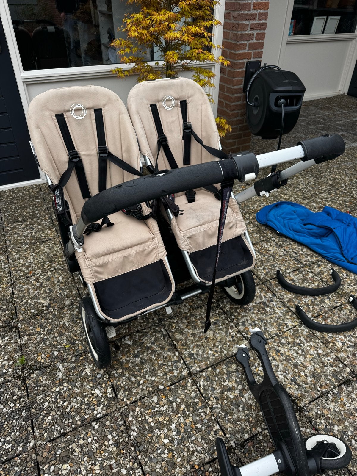 Bugaboo Donkey 2 Duo kinderwagen met accessoires, Ophalen, Gebruikt, Combiwagen, Duowagen