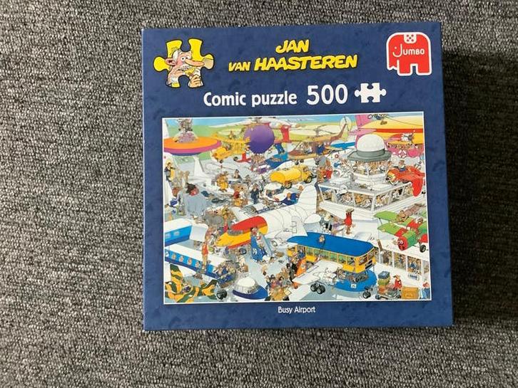 Jan van Haasteren Puzzel - Busy Airport (500 stukjes), Ophalen of Verzenden, 500 t/m 1500 stukjes, Zo goed als nieuw, Legpuzzel