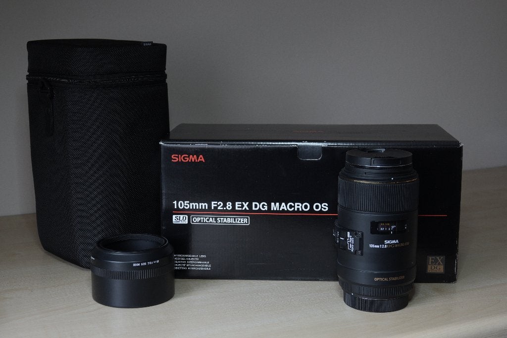 SIGMA 105 MACRO EX DG OS Canon, Ophalen, Beschermhoes/tas, Sigma, Macrolens