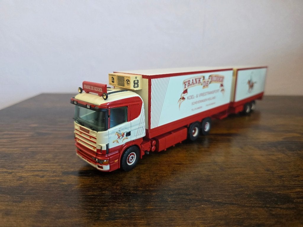 Scania frank de ridder, Hobby en Vrije tijd, Modelauto's | 1:50, Ophalen of Verzenden, Zo goed als nieuw, Bus of Vrachtwagen, Tekno