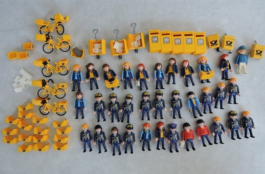 groot lot postbodes playmobil, Gebruikt, Losse onderdelen, Ophalen of Verzenden, City life