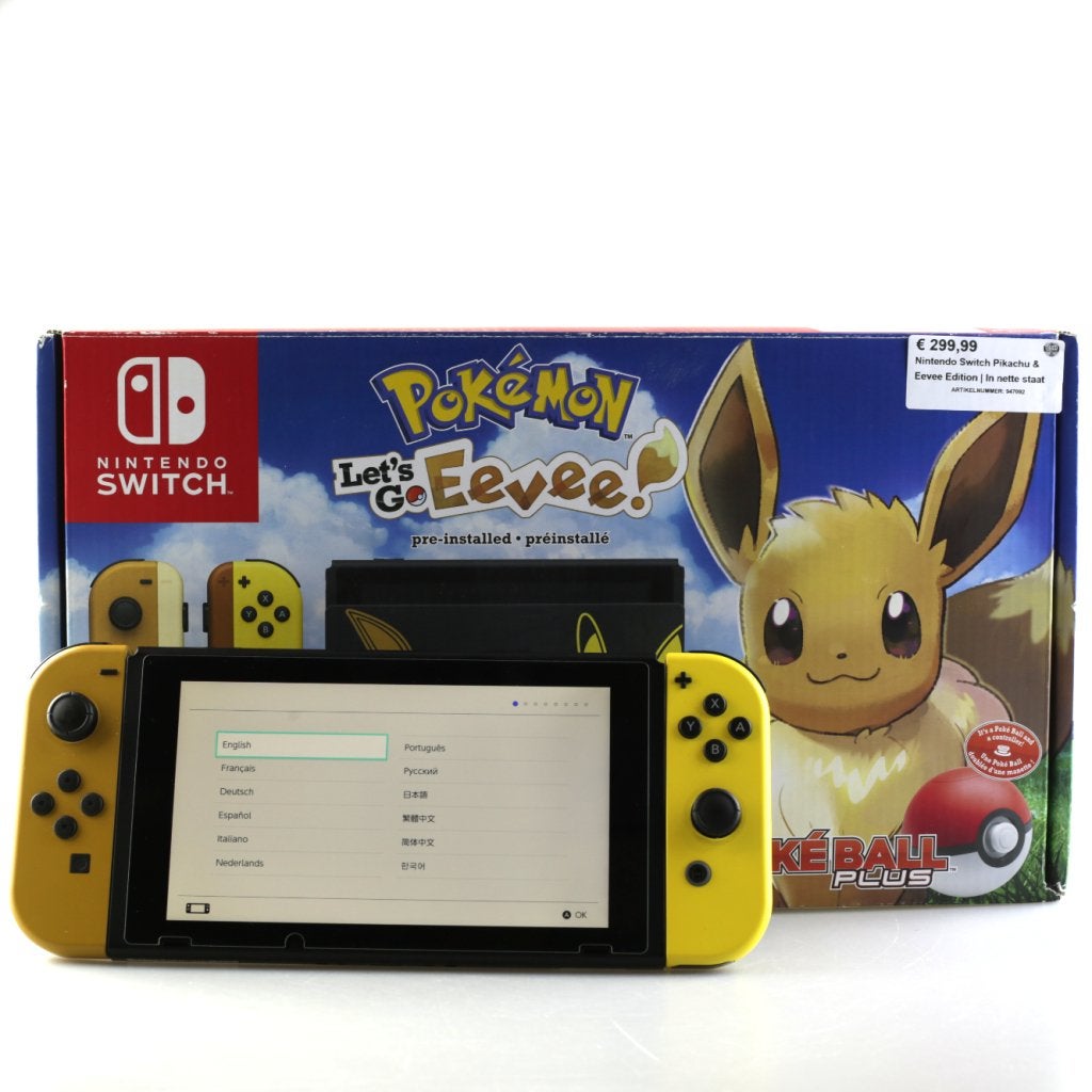 Nintendo Switch Pikachu & Eevee Edition | In nette staat, Nintendo, Zo goed als nieuw, Support@nintendo.com, 11-1 Hokotate-cho, Kamitoba, Minami-ku
Kyoto 601-8501
Japan