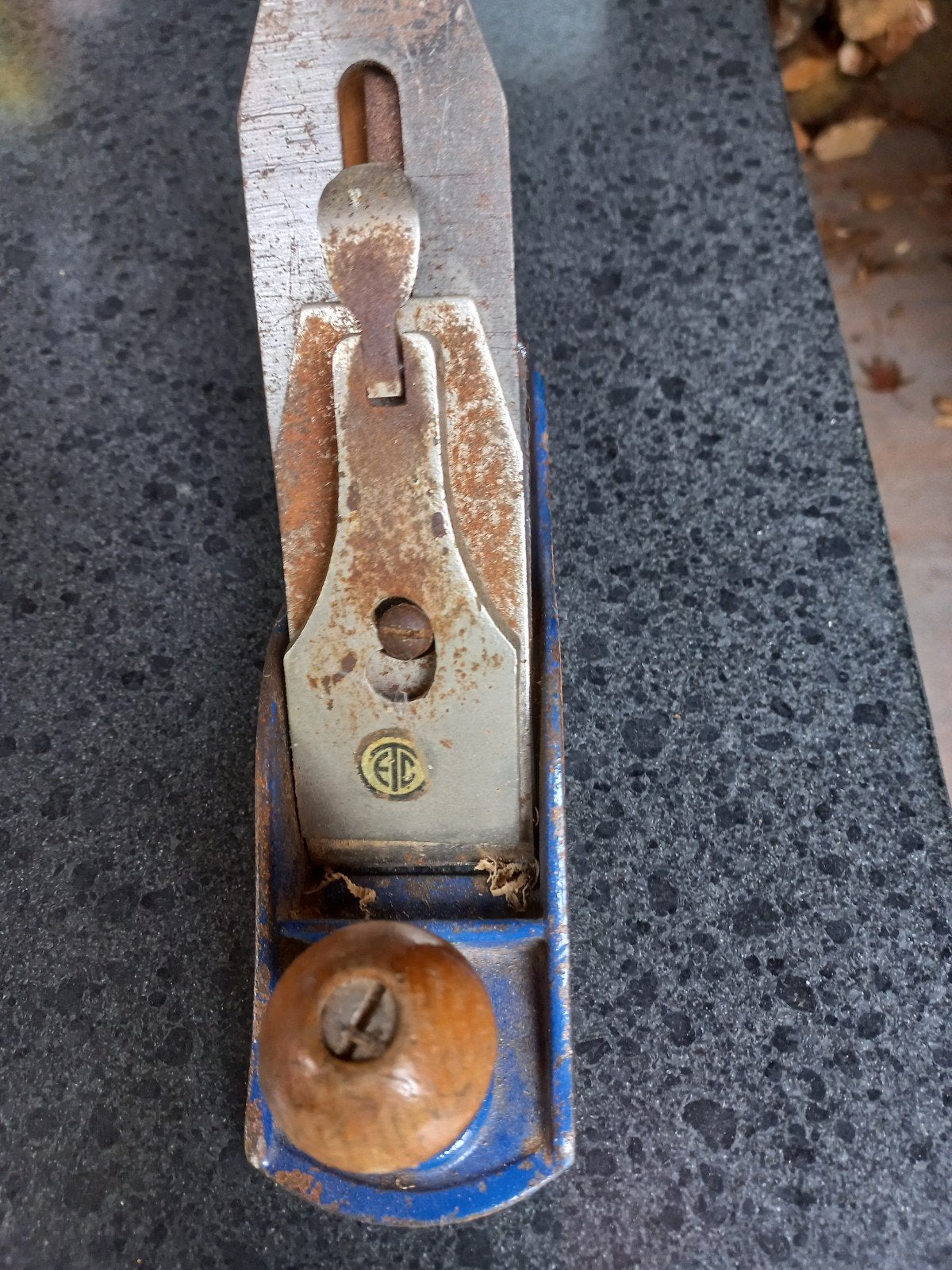 Oude schaaf, vintage handgereedschap, Ophalen