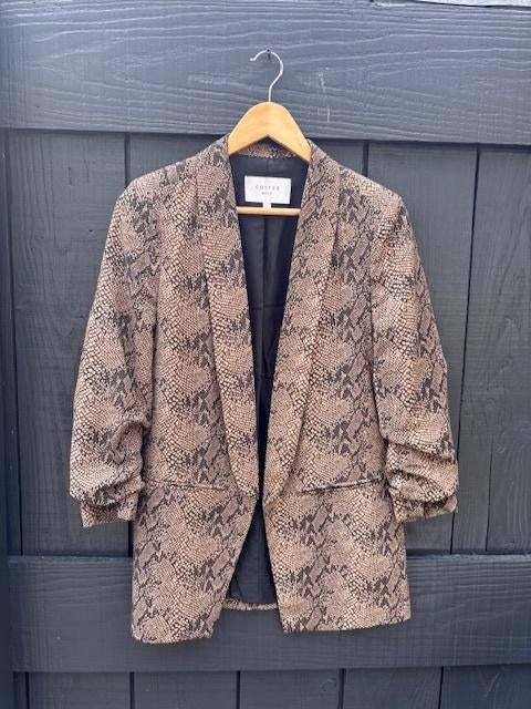 ***Costes*** twee snake blazers groen en beige maat S, Beige, Ophalen of Verzenden, Zo goed als nieuw, Maat 36 (S)
