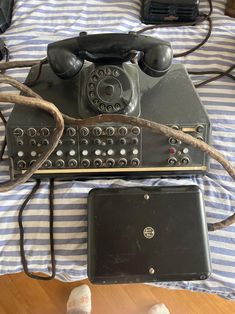 Vintage Bakelieten Telefooncentrale met Schakelbord, Antiek en Kunst, Ophalen of Verzenden
