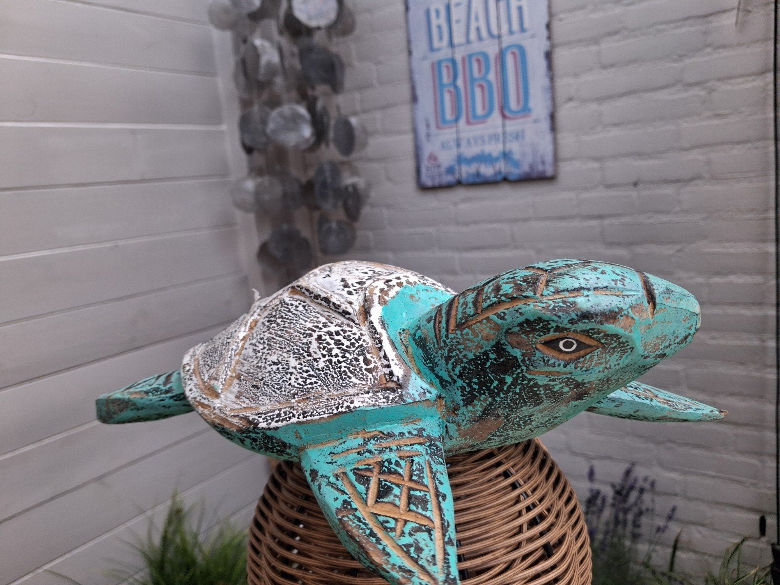 Ibiza Beach Style turqoise schildpad
26x17 cm
Hout
Handgema, Verzamelen, Beelden en Beeldjes, Verzenden, Dier