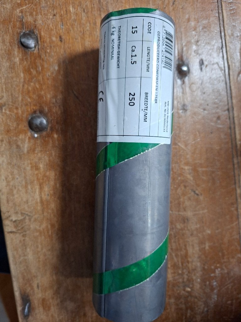 Nieuwe rol lood, 6 kg, 250 mm breed, Ophalen of Verzenden, Nieuw, Lood