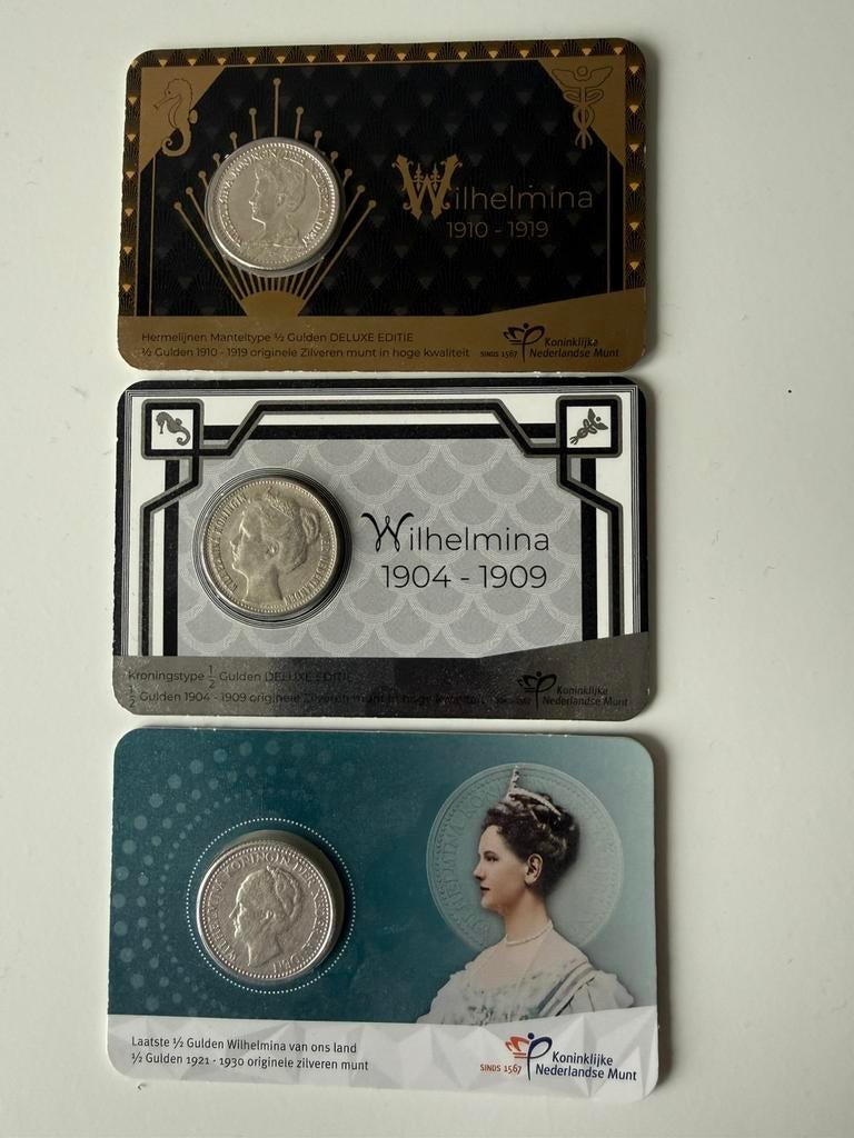 Complete set halve gulden Wilhelmina, Ophalen of Verzenden, Overige landen, Overige waardes