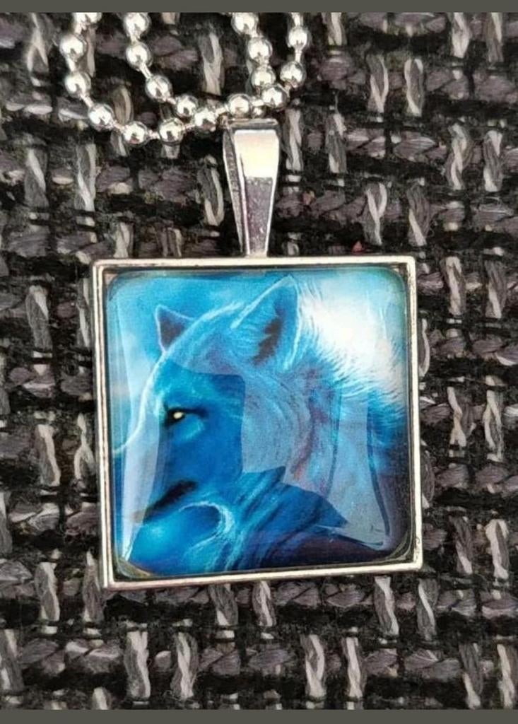 Ketting wolf, Verzenden, Nieuw, Zilver, Met hanger