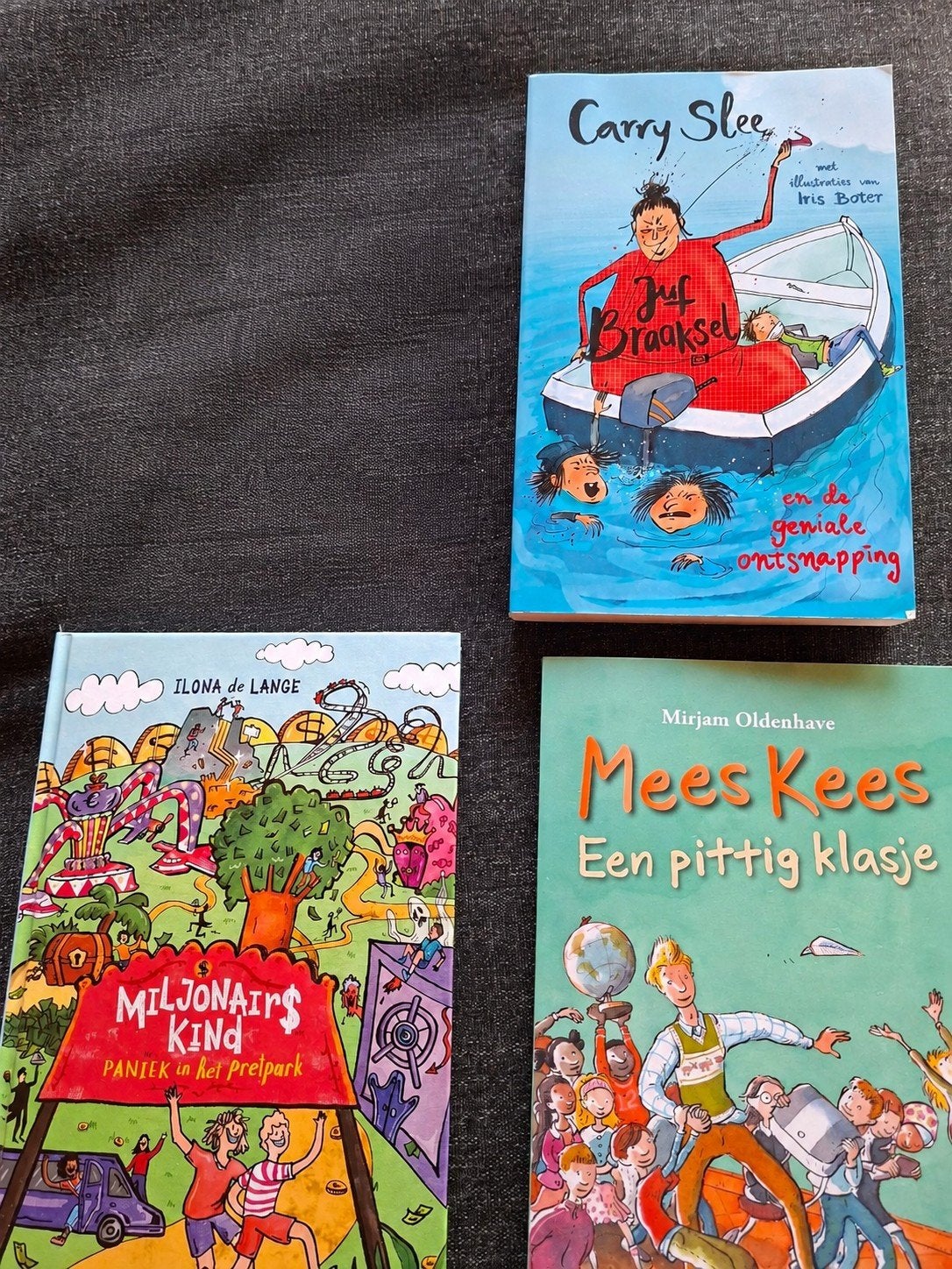 Kinderboeken: Mees Kees, Juf Braaksel en Miljonairs kind, Ophalen, Gelezen, Carry Slee, Ilona de Lange, Mirjam Oldenhave, Fictie