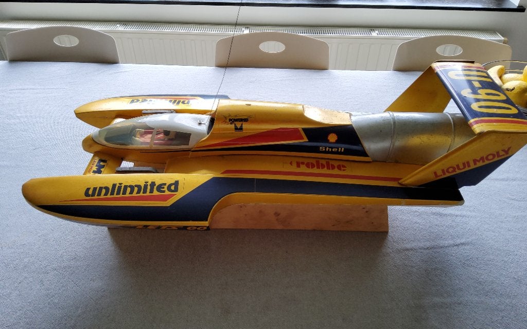 Vintage robbe rc speedboot U90 unlimited, Hobby en Vrije tijd, Ophalen, Gebruikt