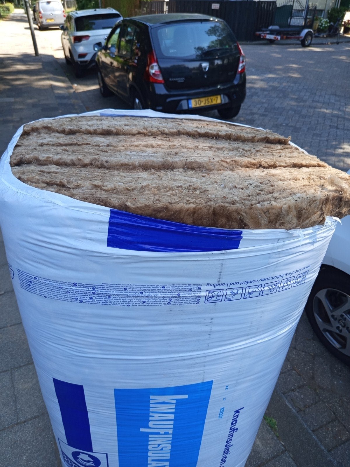 Knauf Insulation Acoustifit Glaswolrol 600x1350x70mm, Dakisolatie, 4 tot 8 cm, Nieuw, Glaswol