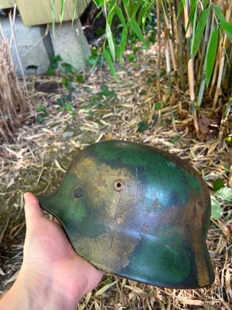 Duitse WOII M40 helm reproductieverf, Verzamelen, Ophalen of Verzenden, Duitsland, Helm of Baret
