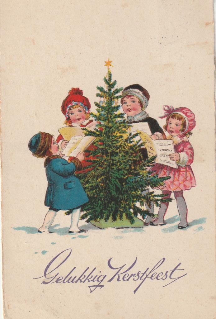 Gelukkig Kerstfeest 1922, Ophalen of Verzenden, 1920 tot 1940, Gelopen, Feest(dag)